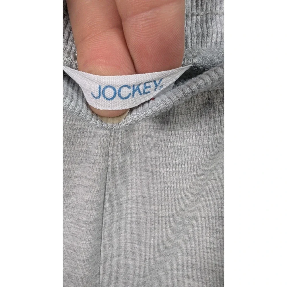 Jockey Heather Gray Jogger Sweatpants Womens Large Loungewear Pockets Stretch - Picture 4 of 5